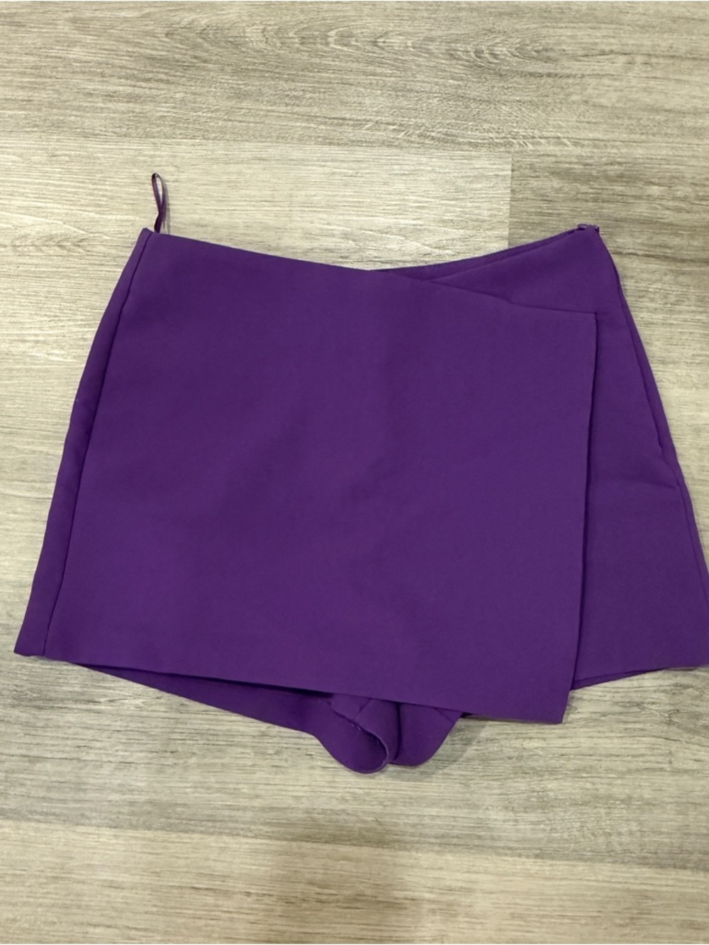 Zara Purple Wrap-Front Skort